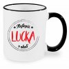Hrnek Nejlepší Lucka v okolí černý