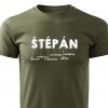 Pánské tričko Štěpán vojenské