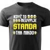Pánské tričko Když to nevypije Standa černé