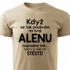 Pánské tričko Když se podívám na svoji Alenu pískové