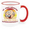 Hrnek Já jsem dědeček. Jaké jsou tvoje superschopnosti červený