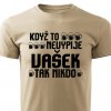 Pánské tričko Když to nevypije Vašek tak nikdo pískové