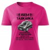Dámské tričko Jsem taxikářka růžové