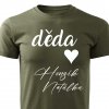 Pánské tričko Děda se jmény dětí vojenské
