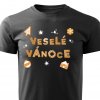 Pánské tričko Veselé Vánoce černé