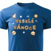 Pánské tričko Veselé Vánoce modré