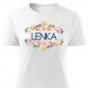 Dámské tričko Lenka s květinami bílé