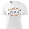 Dámské tričko Verča s květinami bílé