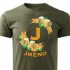 Pánské tričko Pivní věnec s monogramem a jménem na přání vojenské