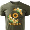 Pánské tričko Pivní věnec s monogramem a jménem Ondra vojenské