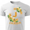 Pánské tričko Pivní věnec s monogramem a jménem Jarda bílé