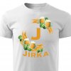 Pánské tričko Pivní věnec s monogramem a jménem Jirka bílé