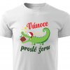 Pánské tričko Vánoce prostě žeru bílé