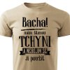 Pánské tričko Bacha, mám šílenou tchyni - pískové
