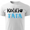 Pánské tričko Kočičí táta bílé