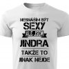 Pánské tričko Nesnáším být sexy ale jsem Jindra bílé