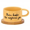 Hrnek makronka Bez kafe to nejsem já žlutý