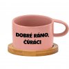 Hrnek makronka Dobré ráno, čůráci růžový