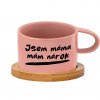 Hrnek makronka Jsem máma, mám nárok růžový