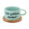 Hrnek makronka Už vyhlížím důchod mátový