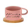 Hrnek makronka Kavíčka paní učitelky růžový