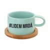 Hrnek makronka Lidem mrdá mátový