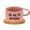 Hrnek makronka Já na to mrdám růžový