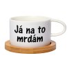 Hrnek makronka Já na to mrdám bílý