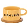 Hrnek makronka Mám v piči žlutý