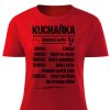 Dámské tričko Tričko Kuchařka - hodinová sazba - červené