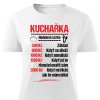 Dámské tričko Tričko Kuchařka - hodinová sazba - bílé