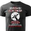 Pánské tričko Jsem elektrikář černá