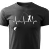 Pánské tričko pro rybáře Heartbeat - EKG / tep