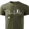 Pánské tričko Heartbeat - vojenské zelené