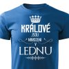 Pánské tričko Králové jsou narozeni v lednu - modrá