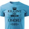 Pánské tričko Králové jsou narozeni v únoru - tyrkysové