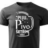 Pánské tričko Piju pivo, šetřím vodu