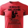 Pánské tričko Jsem skladník červená