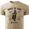 Pánské tričko Born To Ride - Motocross - pískové