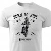 Pánské tričko Born To Ride - Motocross - bílé
