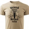 Pánské tričko Víkendová předpověď - Motorka - pískové