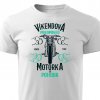 Pánské tričko Víkendová předpověď - Motorka - bílé