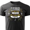 Pánské tričko Elektrikář do práce s odporem černá