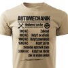 Pánské tričko Tričko Automechanik - sazba - pískové