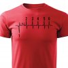 Pánské tričko EKG motorka 6 kvalt - červené