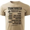Pánské tričko Tričko Traktorista - sazba - pískové