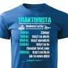 Pánské tričko Tričko Traktorista - sazba - modré