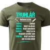 Pánské tričko Tričko Truhlář sazba vojenská zelená