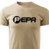 Pánské tričko Logo Pepa pískové