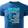 Pánské tričko Tričko Údržbář - sazba modré